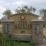 The Aspens at Twin Creeks Apartment Entrance